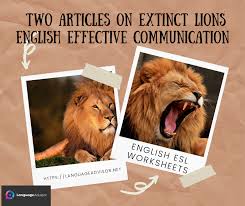 extinct lions english effective
