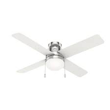 52 Timpani Low Profile Ceiling Fan Nickel Includes Led Light Bulb Hunter Fan Target