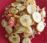 brown rice with fried bananas from angola