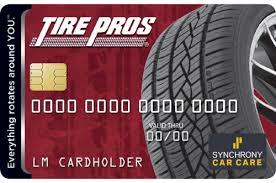 Synchrony car care continues to be a financial resource for consumers who want to manage their family's auto spending needs with one convenient payment. Tire Pros Credit Card With Financing Tire Pros