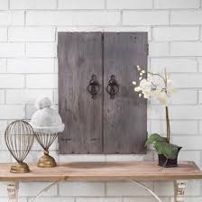 Small Rustic Wood Jewelry Wall Cabinet