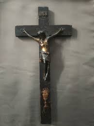 Antique Wall Cross Crucifix 1
