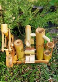 Bamboo Water Feature Decoration Bicycle