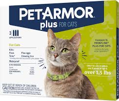 Petarmor Plus Flea Tick Squeeze On Treatment For Cats Over 1 5 Lbs 3 Count