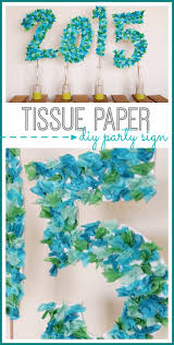 diy tissue paper number sign