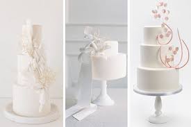 contemporary white wedding cakes