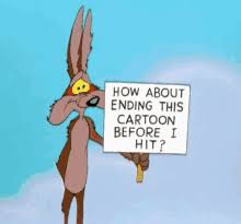 Image result for wile e coyote gif cliff
