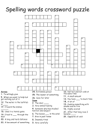 spelling words crossword puzzle wordmint