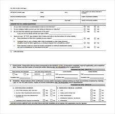 Sample Fire Service Application Form 10 Download Free