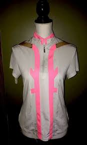 Jamie Sadock Womens Half Zip Front Golf Shirt Pink White