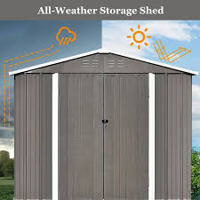 Lawn Galvanized Metal Storage Shed