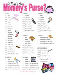 printable what s in your purse game