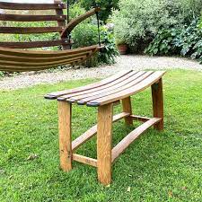 Double Bench Recycled Wine Barrel