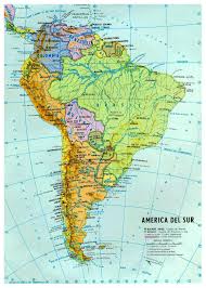 hydrographic map of south america