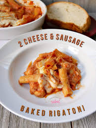 easy two cheese baked rigatoni recipe