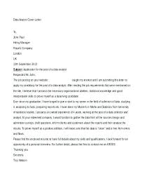 Analyst Cover Letter Cover Letter For Data Analyst Tag Data Analyst