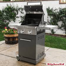 kitchenaid 2 burner stainless steel gas