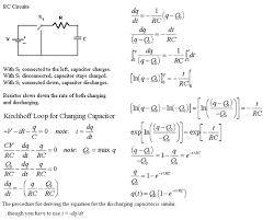 Derivation Of Q T Of Charging Rc Circuit
