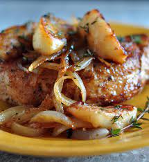 pork loin chops with apples and onions