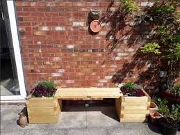 Suffolk Double Planter Bench Wood