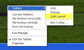 If you're still on windows xp, windows key + c should bring it up. How To Enable Quick Launch Toolbar In Windows Xp 7 8 1