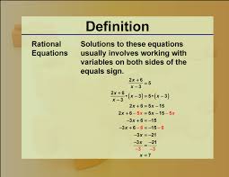 radicals rational equations media4math