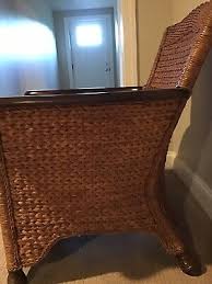 Pier 1 Rattan Chair W Wooden Arms Amp