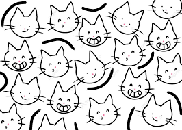 Cat Doodle Background Wallpaper Cat
