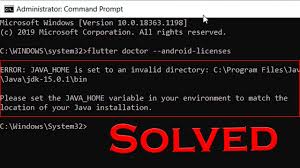 fix java home is set to an invalid