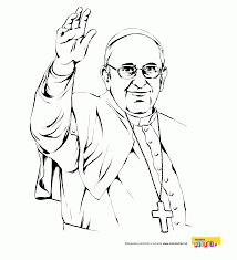 Papież franciszek w stylu mangi. Kolorowanka Papiez