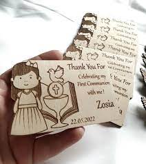 first holy communion wood magnets