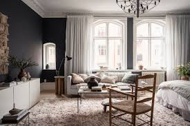 timeless charm and dark blue walls