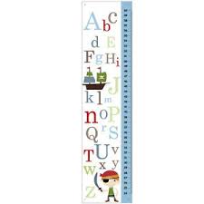 Details About Personalized Boys Canvas Abc Pirate Growth Charts Nursery Wall Decor