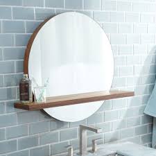 Round shelf mirror in various shapes and designs. Found It At Wayfair Solace Mirror Bathroom Mirror With Shelf Round Mirror Bathroom Bathroom Mirror