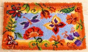 latch hook rug kit decorative flowers