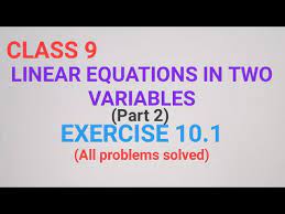 Class 9 Linear Equations In Two