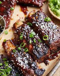 sticky asian pork ribs in the oven