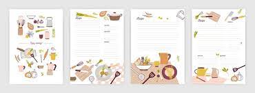 recipe card or sheet templates
