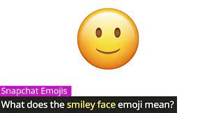 the smiley face emoji mean on snapchat