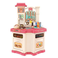 Might be a good set but not for us. Little Kitchen Playset Kids Kitchen Set Toy With Realistic Lights Sounds Simulation Of Spray Play Sink With Running Water Dessert Shelf Toy Other Kitchen Accessories Set For Girls Boys