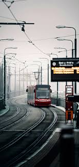 wallpaper tram rail transport public
