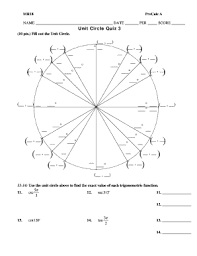 6 Printable Unit Circle With Tan Forms And Templates