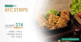 kfc strips calories and nutrition 100g