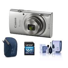 Canon Powershot Elph 180 Digital Camera And Free Accessories Silver