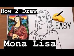 Mona lisa with her mystery smile. How To Draw Easy Mona Lisa By Leonardo Da Vinci Step By Step For Kids Monalisa Howtodraw Youtube
