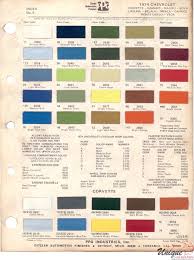 chevrolet paint chart color reference