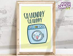 Cutei Happy Laundry Wall Art Graphic