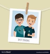 photo two happy boys smiling vector image