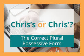 the correct plural possessive form