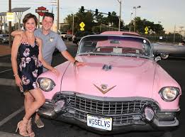 pink cadillac and elvis airport pickup